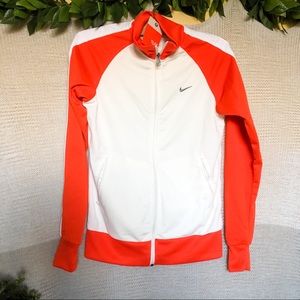 Nike Orange and White Training Jacket